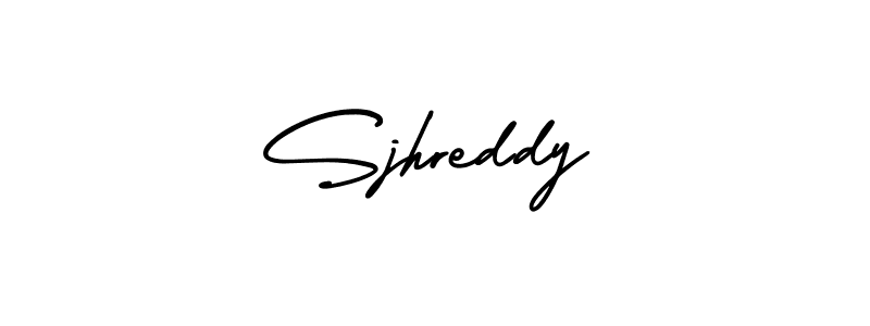 How to make Sjhreddy name signature. Use AmerikaSignatureDemo-Regular style for creating short signs online. This is the latest handwritten sign. Sjhreddy signature style 3 images and pictures png