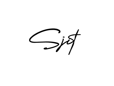 Sjit stylish signature style. Best Handwritten Sign (AmerikaSignatureDemo-Regular) for my name. Handwritten Signature Collection Ideas for my name Sjit. Sjit signature style 3 images and pictures png