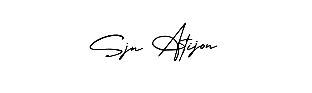 Also we have Sjn Atijon name is the best signature style. Create professional handwritten signature collection using AmerikaSignatureDemo-Regular autograph style. Sjn Atijon signature style 3 images and pictures png