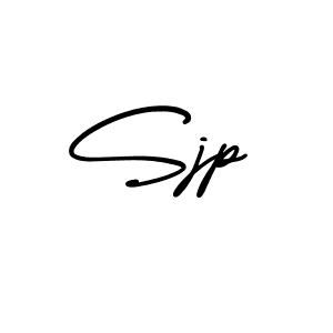 The best way (AmerikaSignatureDemo-Regular) to make a short signature is to pick only two or three words in your name. The name Sjp include a total of six letters. For converting this name. Sjp signature style 3 images and pictures png