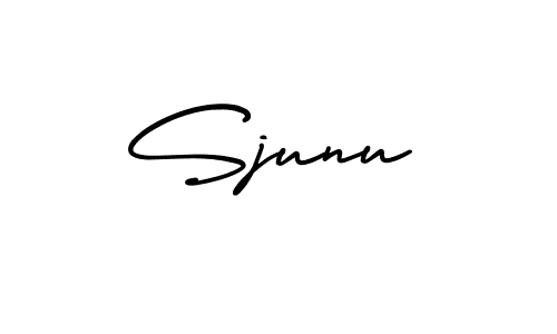 It looks lik you need a new signature style for name Sjunu. Design unique handwritten (AmerikaSignatureDemo-Regular) signature with our free signature maker in just a few clicks. Sjunu signature style 3 images and pictures png