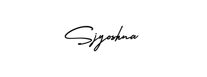 Design your own signature with our free online signature maker. With this signature software, you can create a handwritten (AmerikaSignatureDemo-Regular) signature for name Sjyoshna. Sjyoshna signature style 3 images and pictures png