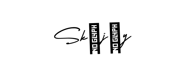 Use a signature maker to create a handwritten signature online. With this signature software, you can design (AmerikaSignatureDemo-Regular) your own signature for name SkÌjØy. SkÌjØy signature style 3 images and pictures png