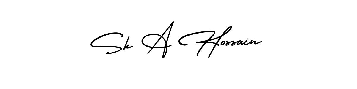 AmerikaSignatureDemo-Regular is a professional signature style that is perfect for those who want to add a touch of class to their signature. It is also a great choice for those who want to make their signature more unique. Get Sk A Hossain name to fancy signature for free. Sk A Hossain signature style 3 images and pictures png