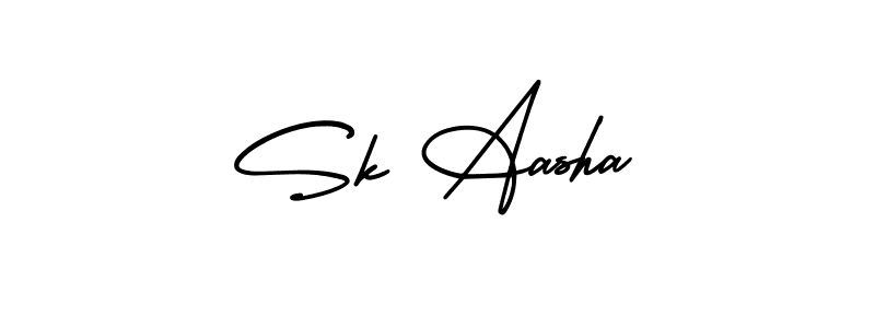 Use a signature maker to create a handwritten signature online. With this signature software, you can design (AmerikaSignatureDemo-Regular) your own signature for name Sk Aasha. Sk Aasha signature style 3 images and pictures png