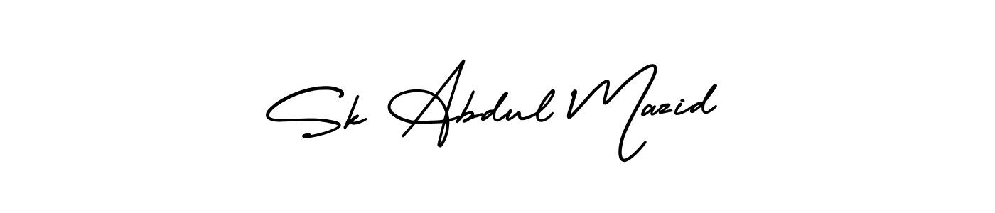 How to make Sk Abdul Mazid signature? AmerikaSignatureDemo-Regular is a professional autograph style. Create handwritten signature for Sk Abdul Mazid name. Sk Abdul Mazid signature style 3 images and pictures png