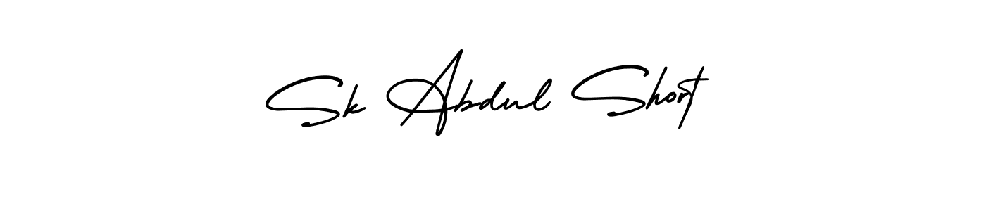 Sk Abdul Short stylish signature style. Best Handwritten Sign (AmerikaSignatureDemo-Regular) for my name. Handwritten Signature Collection Ideas for my name Sk Abdul Short. Sk Abdul Short signature style 3 images and pictures png