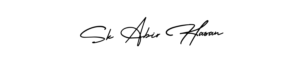 Sk Abir Hasan stylish signature style. Best Handwritten Sign (AmerikaSignatureDemo-Regular) for my name. Handwritten Signature Collection Ideas for my name Sk Abir Hasan. Sk Abir Hasan signature style 3 images and pictures png