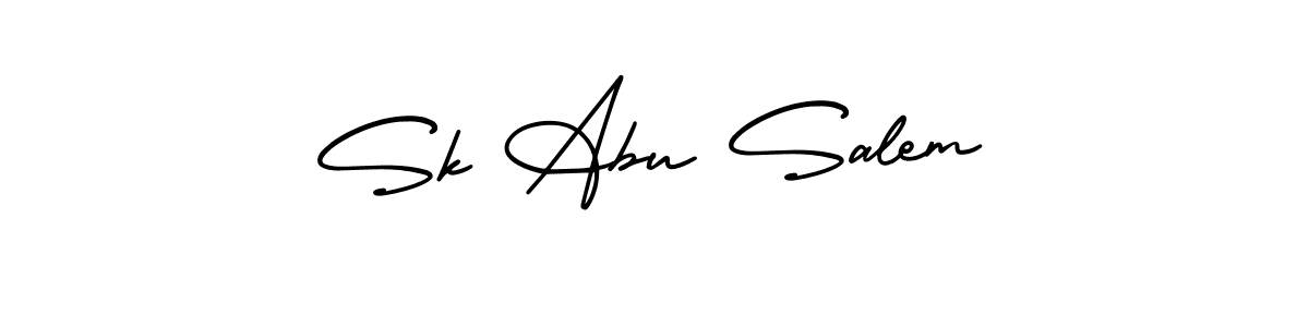 How to make Sk Abu Salem signature? AmerikaSignatureDemo-Regular is a professional autograph style. Create handwritten signature for Sk Abu Salem name. Sk Abu Salem signature style 3 images and pictures png