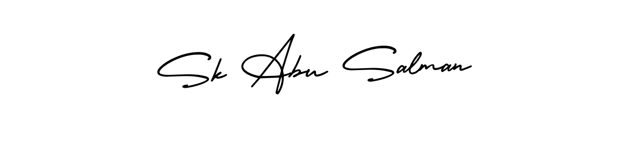Similarly AmerikaSignatureDemo-Regular is the best handwritten signature design. Signature creator online .You can use it as an online autograph creator for name Sk Abu Salman. Sk Abu Salman signature style 3 images and pictures png