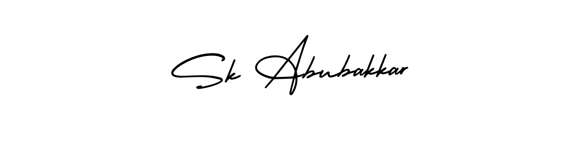 Create a beautiful signature design for name Sk Abubakkar. With this signature (AmerikaSignatureDemo-Regular) fonts, you can make a handwritten signature for free. Sk Abubakkar signature style 3 images and pictures png