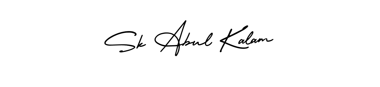 Use a signature maker to create a handwritten signature online. With this signature software, you can design (AmerikaSignatureDemo-Regular) your own signature for name Sk Abul Kalam. Sk Abul Kalam signature style 3 images and pictures png