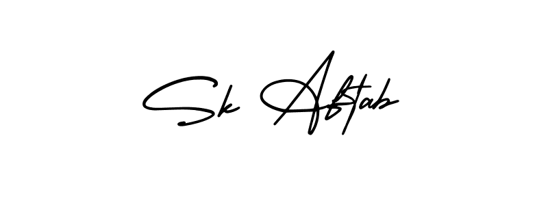 Create a beautiful signature design for name Sk Aftab. With this signature (AmerikaSignatureDemo-Regular) fonts, you can make a handwritten signature for free. Sk Aftab signature style 3 images and pictures png