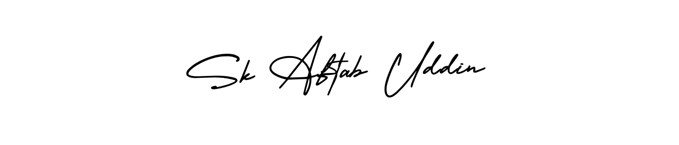 Create a beautiful signature design for name Sk Aftab Uddin. With this signature (AmerikaSignatureDemo-Regular) fonts, you can make a handwritten signature for free. Sk Aftab Uddin signature style 3 images and pictures png