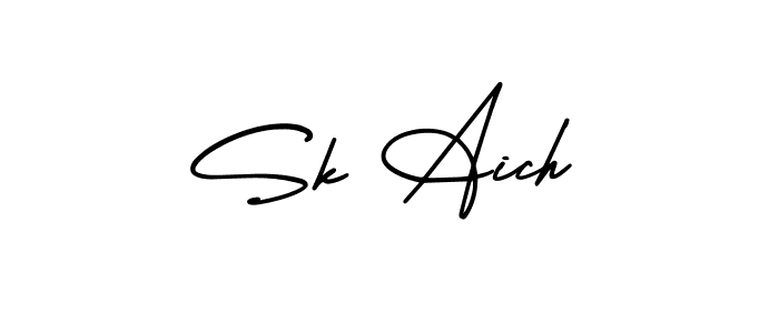 Sk Aich stylish signature style. Best Handwritten Sign (AmerikaSignatureDemo-Regular) for my name. Handwritten Signature Collection Ideas for my name Sk Aich. Sk Aich signature style 3 images and pictures png