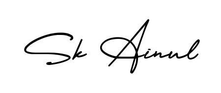 Make your name Sk Ainul memorable on every contract using AmerikaSignatureDemo-Regular autograph style. Instant transparent background export available. Sk Ainul signature style 3 images and pictures png