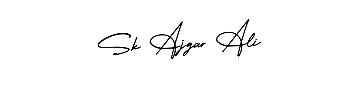 The best way (AmerikaSignatureDemo-Regular) to make a short signature is to pick only two or three words in your name. The name Sk Ajgar Ali include a total of six letters. For converting this name. Sk Ajgar Ali signature style 3 images and pictures png