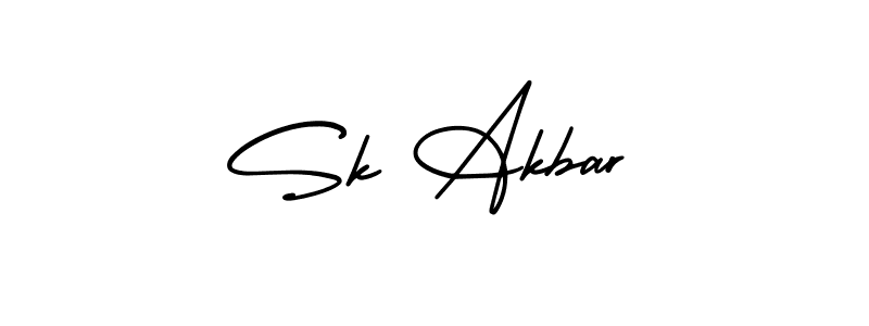 Create a beautiful signature design for name Sk Akbar. With this signature (AmerikaSignatureDemo-Regular) fonts, you can make a handwritten signature for free. Sk Akbar signature style 3 images and pictures png