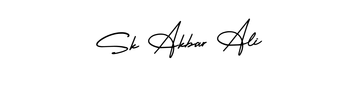 Create a beautiful signature design for name Sk Akbar Ali. With this signature (AmerikaSignatureDemo-Regular) fonts, you can make a handwritten signature for free. Sk Akbar Ali signature style 3 images and pictures png
