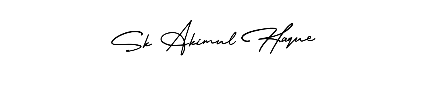 Design your own signature with our free online signature maker. With this signature software, you can create a handwritten (AmerikaSignatureDemo-Regular) signature for name Sk Akimul Haque. Sk Akimul Haque signature style 3 images and pictures png