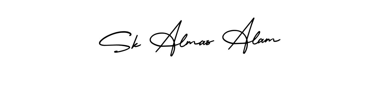 Design your own signature with our free online signature maker. With this signature software, you can create a handwritten (AmerikaSignatureDemo-Regular) signature for name Sk Almas Alam. Sk Almas Alam signature style 3 images and pictures png