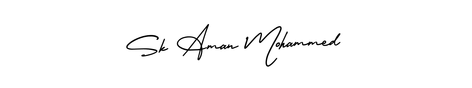 Also You can easily find your signature by using the search form. We will create Sk Aman Mohammed name handwritten signature images for you free of cost using AmerikaSignatureDemo-Regular sign style. Sk Aman Mohammed signature style 3 images and pictures png