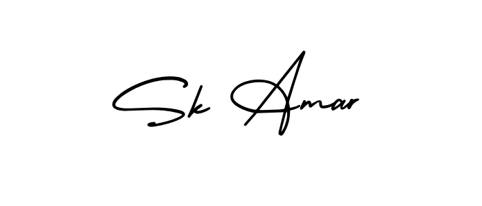 Make a beautiful signature design for name Sk Amar. Use this online signature maker to create a handwritten signature for free. Sk Amar signature style 3 images and pictures png