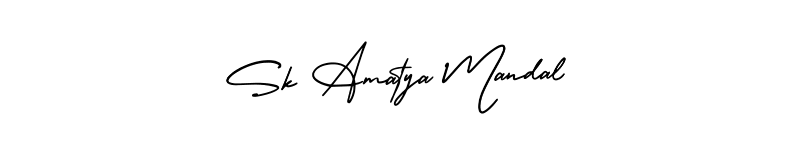 Use a signature maker to create a handwritten signature online. With this signature software, you can design (AmerikaSignatureDemo-Regular) your own signature for name Sk Amatya Mandal. Sk Amatya Mandal signature style 3 images and pictures png