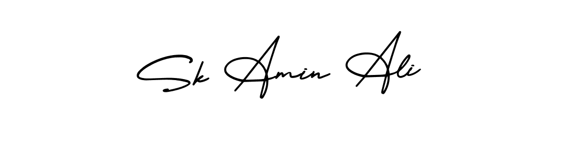 Design your own signature with our free online signature maker. With this signature software, you can create a handwritten (AmerikaSignatureDemo-Regular) signature for name Sk Amin Ali. Sk Amin Ali signature style 3 images and pictures png