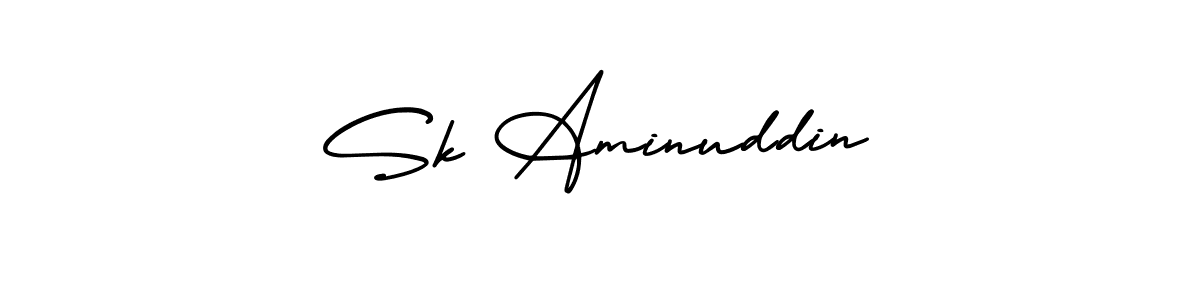 Create a beautiful signature design for name Sk Aminuddin. With this signature (AmerikaSignatureDemo-Regular) fonts, you can make a handwritten signature for free. Sk Aminuddin signature style 3 images and pictures png