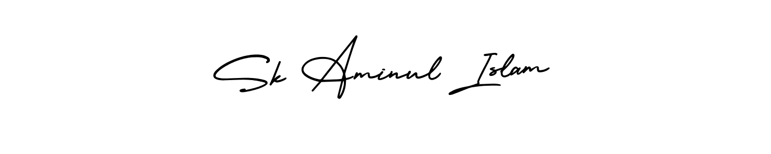 You should practise on your own different ways (AmerikaSignatureDemo-Regular) to write your name (Sk Aminul Islam) in signature. don't let someone else do it for you. Sk Aminul Islam signature style 3 images and pictures png