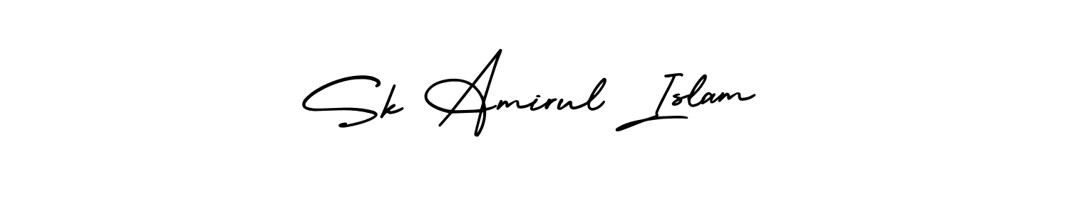 Make a beautiful signature design for name Sk Amirul Islam. With this signature (AmerikaSignatureDemo-Regular) style, you can create a handwritten signature for free. Sk Amirul Islam signature style 3 images and pictures png