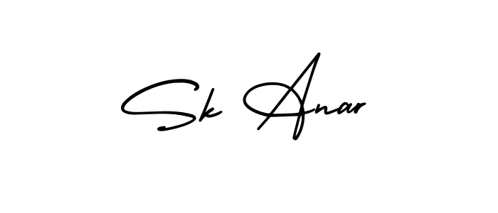 AmerikaSignatureDemo-Regular is a professional signature style that is perfect for those who want to add a touch of class to their signature. It is also a great choice for those who want to make their signature more unique. Get Sk Anar name to fancy signature for free. Sk Anar signature style 3 images and pictures png