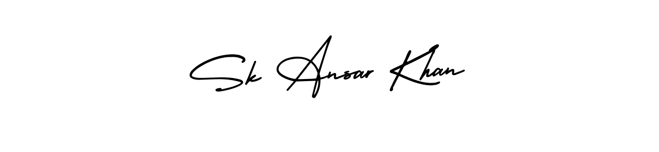 Make a beautiful signature design for name Sk Ansar Khan. With this signature (AmerikaSignatureDemo-Regular) style, you can create a handwritten signature for free. Sk Ansar Khan signature style 3 images and pictures png