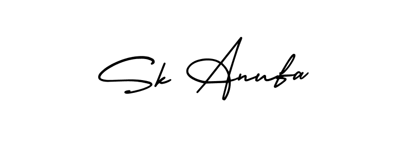Sk Anufa stylish signature style. Best Handwritten Sign (AmerikaSignatureDemo-Regular) for my name. Handwritten Signature Collection Ideas for my name Sk Anufa. Sk Anufa signature style 3 images and pictures png