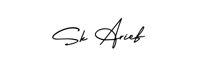 Design your own signature with our free online signature maker. With this signature software, you can create a handwritten (AmerikaSignatureDemo-Regular) signature for name Sk Arief. Sk Arief signature style 3 images and pictures png