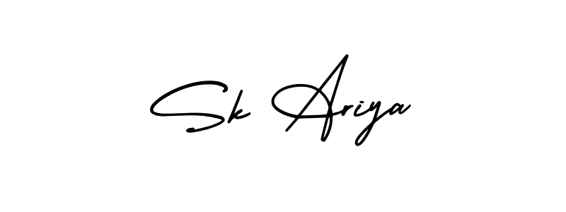 Sk Ariya stylish signature style. Best Handwritten Sign (AmerikaSignatureDemo-Regular) for my name. Handwritten Signature Collection Ideas for my name Sk Ariya. Sk Ariya signature style 3 images and pictures png