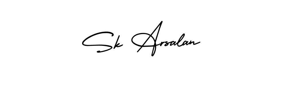 Sk Arsalan stylish signature style. Best Handwritten Sign (AmerikaSignatureDemo-Regular) for my name. Handwritten Signature Collection Ideas for my name Sk Arsalan. Sk Arsalan signature style 3 images and pictures png