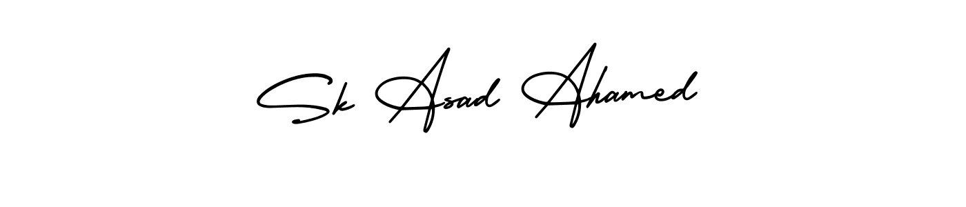 Design your own signature with our free online signature maker. With this signature software, you can create a handwritten (AmerikaSignatureDemo-Regular) signature for name Sk Asad Ahamed. Sk Asad Ahamed signature style 3 images and pictures png