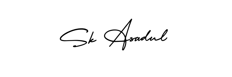 Design your own signature with our free online signature maker. With this signature software, you can create a handwritten (AmerikaSignatureDemo-Regular) signature for name Sk Asadul. Sk Asadul signature style 3 images and pictures png