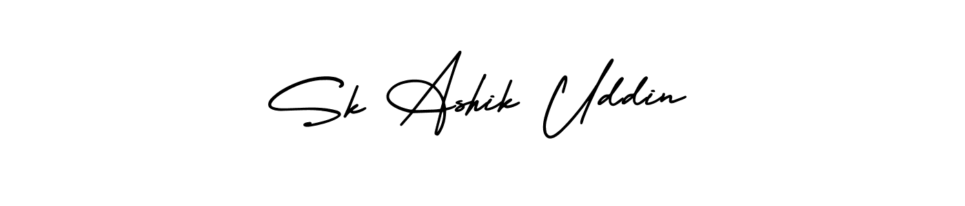 How to Draw Sk Ashik Uddin signature style? AmerikaSignatureDemo-Regular is a latest design signature styles for name Sk Ashik Uddin. Sk Ashik Uddin signature style 3 images and pictures png