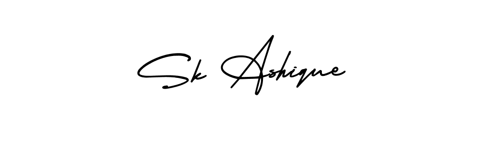 Design your own signature with our free online signature maker. With this signature software, you can create a handwritten (AmerikaSignatureDemo-Regular) signature for name Sk Ashique. Sk Ashique signature style 3 images and pictures png