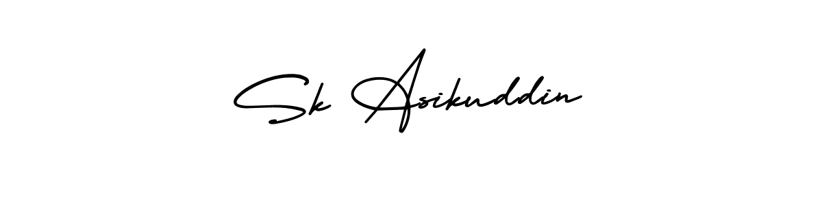 Sk Asikuddin stylish signature style. Best Handwritten Sign (AmerikaSignatureDemo-Regular) for my name. Handwritten Signature Collection Ideas for my name Sk Asikuddin. Sk Asikuddin signature style 3 images and pictures png