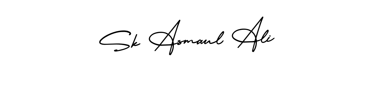 The best way (AmerikaSignatureDemo-Regular) to make a short signature is to pick only two or three words in your name. The name Sk Asmaul Ali include a total of six letters. For converting this name. Sk Asmaul Ali signature style 3 images and pictures png