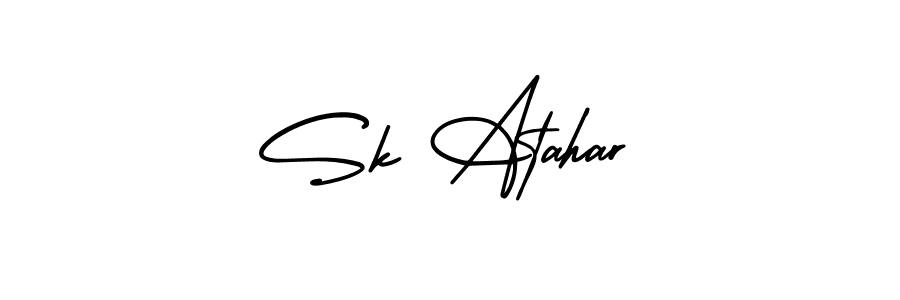 AmerikaSignatureDemo-Regular is a professional signature style that is perfect for those who want to add a touch of class to their signature. It is also a great choice for those who want to make their signature more unique. Get Sk Atahar name to fancy signature for free. Sk Atahar signature style 3 images and pictures png