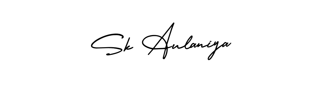 Sk Aulaniya stylish signature style. Best Handwritten Sign (AmerikaSignatureDemo-Regular) for my name. Handwritten Signature Collection Ideas for my name Sk Aulaniya. Sk Aulaniya signature style 3 images and pictures png