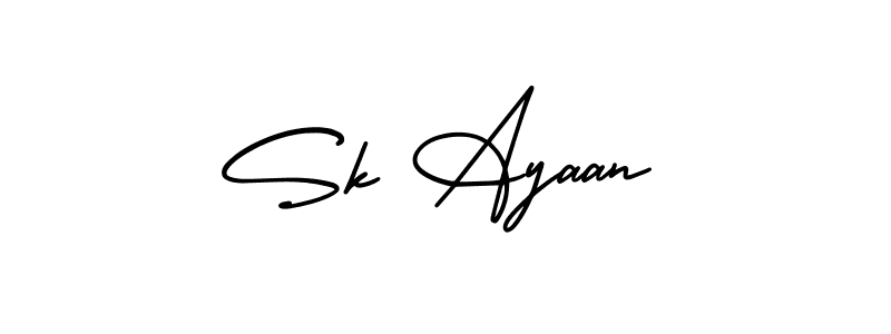 How to make Sk Ayaan signature? AmerikaSignatureDemo-Regular is a professional autograph style. Create handwritten signature for Sk Ayaan name. Sk Ayaan signature style 3 images and pictures png