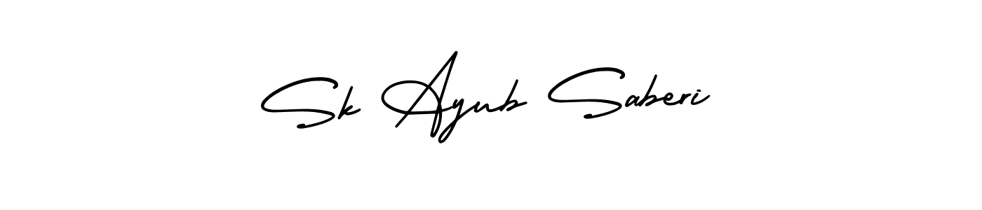 Similarly AmerikaSignatureDemo-Regular is the best handwritten signature design. Signature creator online .You can use it as an online autograph creator for name Sk Ayub Saberi. Sk Ayub Saberi signature style 3 images and pictures png