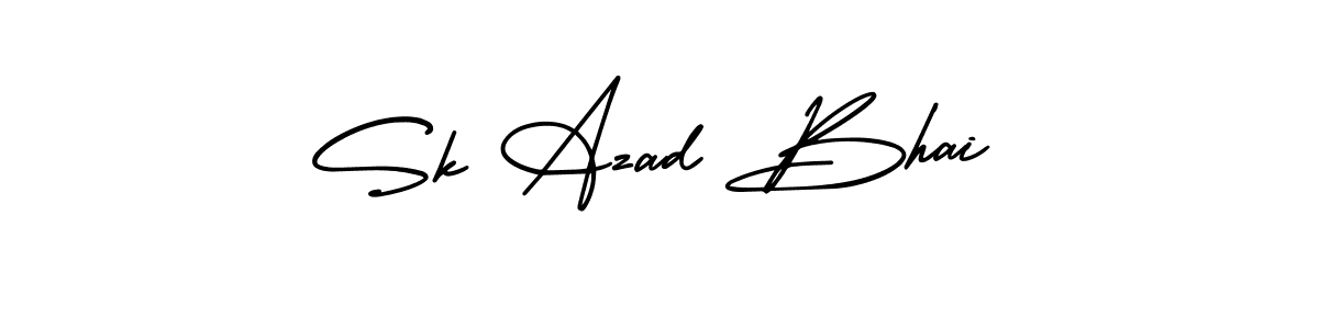 Similarly AmerikaSignatureDemo-Regular is the best handwritten signature design. Signature creator online .You can use it as an online autograph creator for name Sk Azad Bhai. Sk Azad Bhai signature style 3 images and pictures png