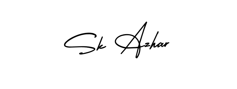 Create a beautiful signature design for name Sk Azhar. With this signature (AmerikaSignatureDemo-Regular) fonts, you can make a handwritten signature for free. Sk Azhar signature style 3 images and pictures png